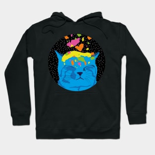 cat in the space Hoodie